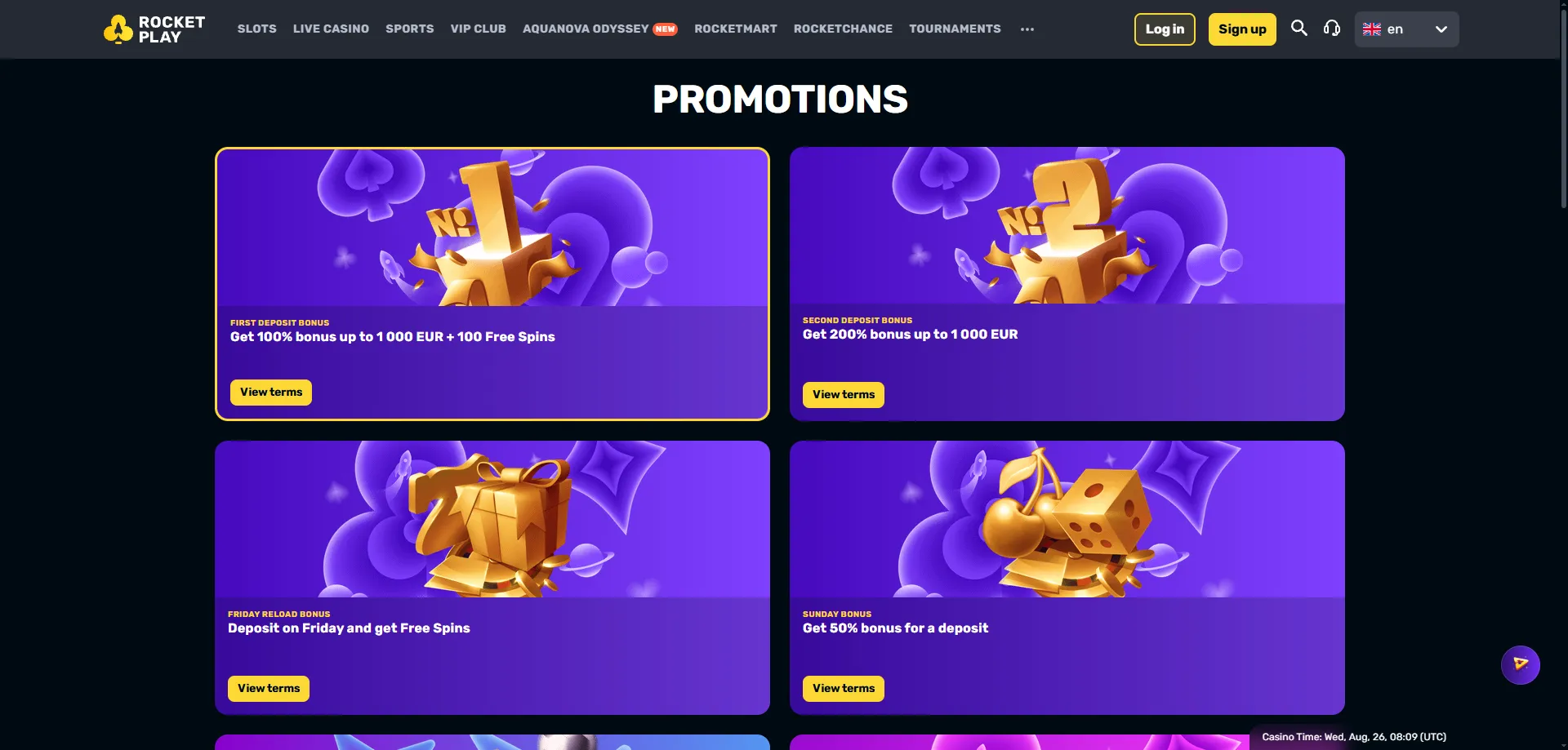Rocketplay Casino Australia welcome bonus up to $1000 and free spins
