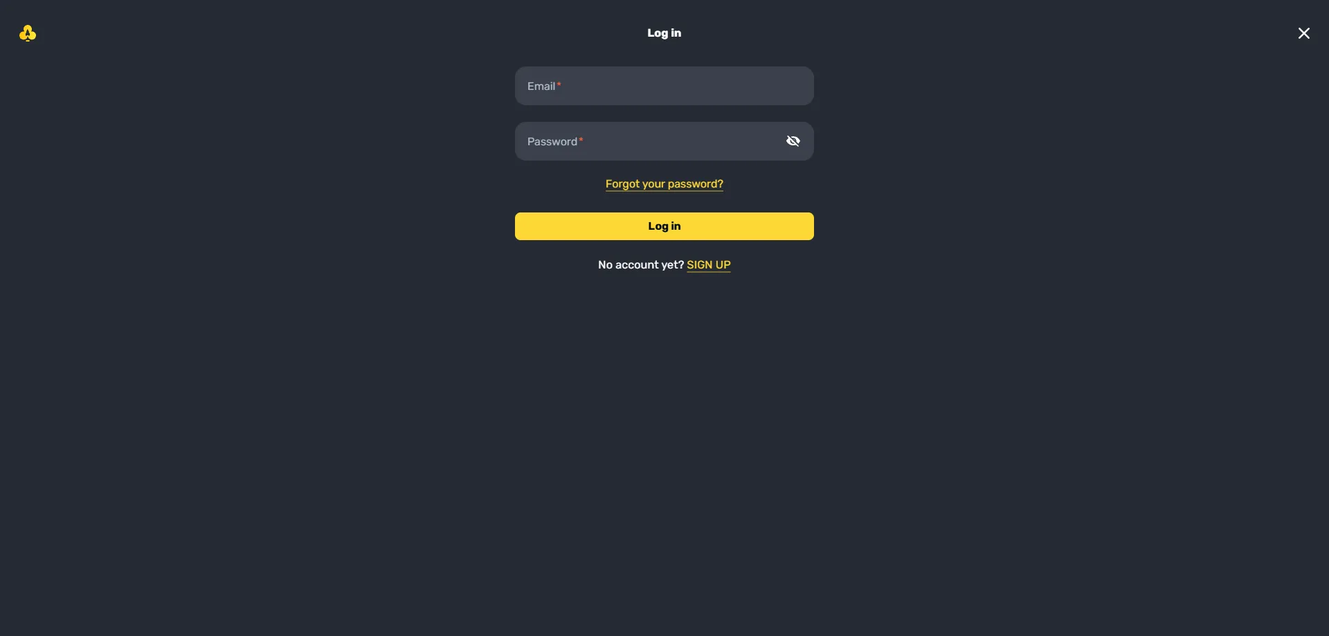 Rocketplay Casino login page — sign in to your account